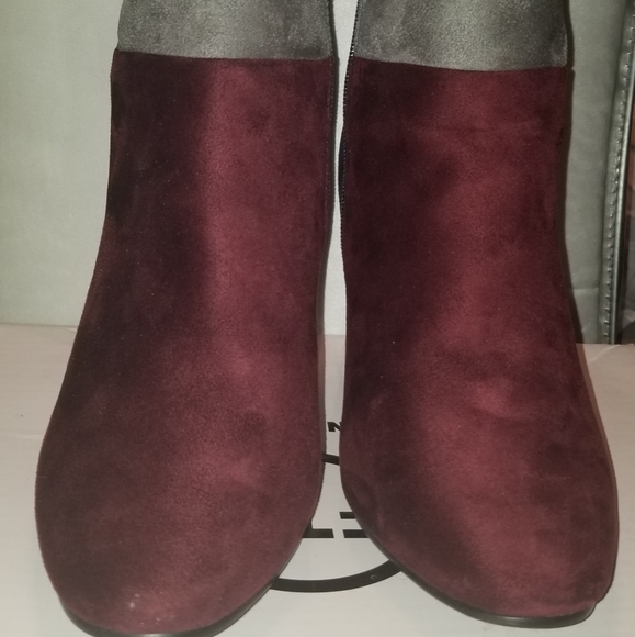 Cute Wine Colored Boots - Picture 2 of 4